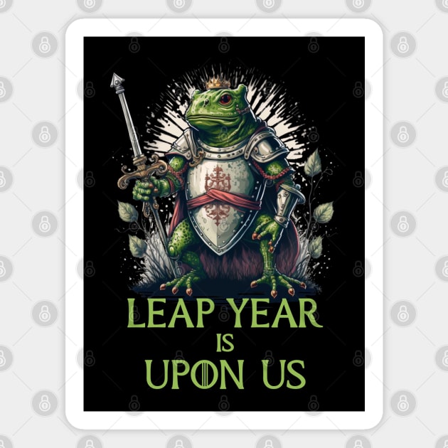 Lear Year Is Upon Us, Frog Warrior Magnet by HolidayBug